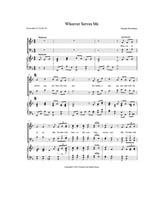 Whoever Serves Me SATB choral sheet music cover